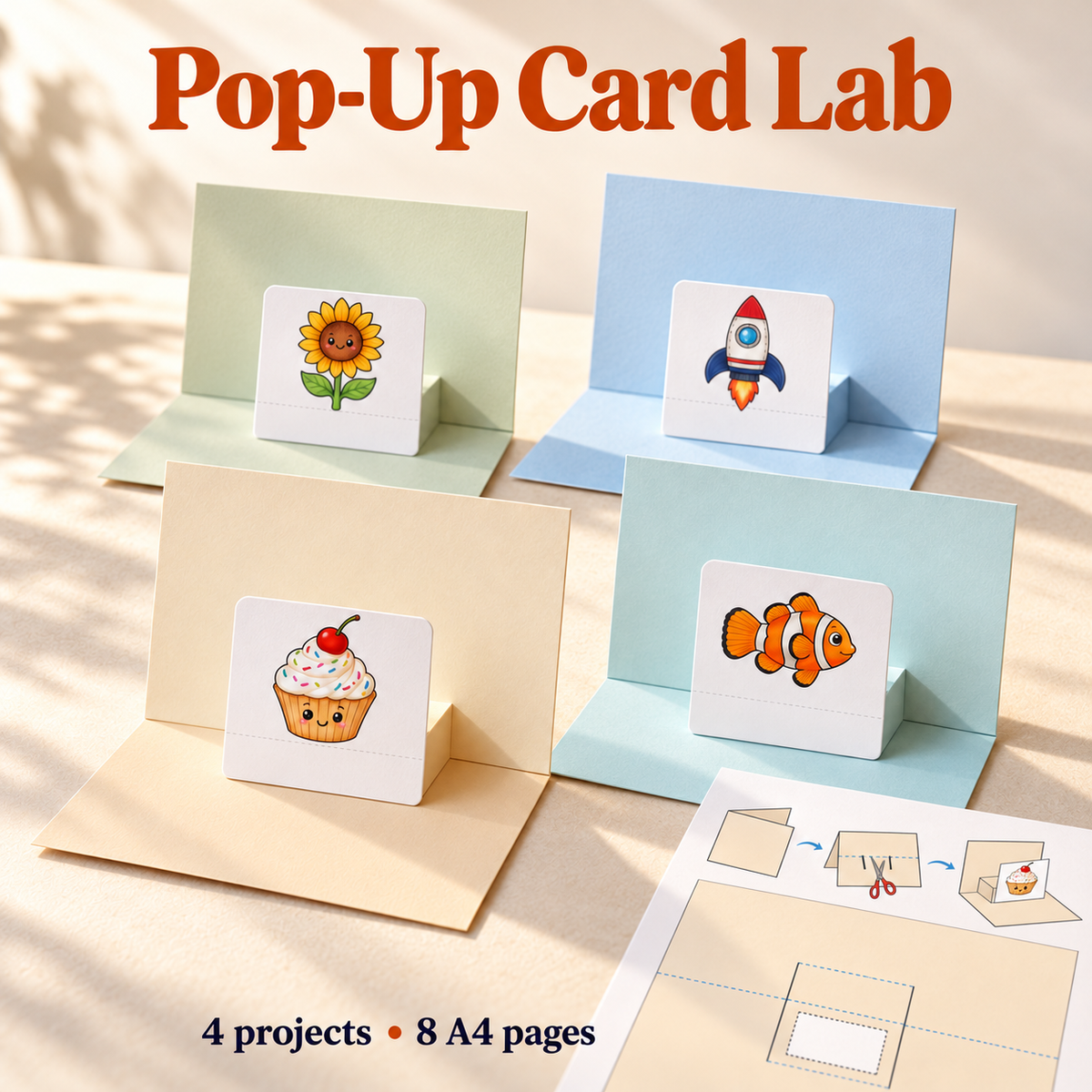 Pop-Up Card Lab - 4 Wordless Craft Activities