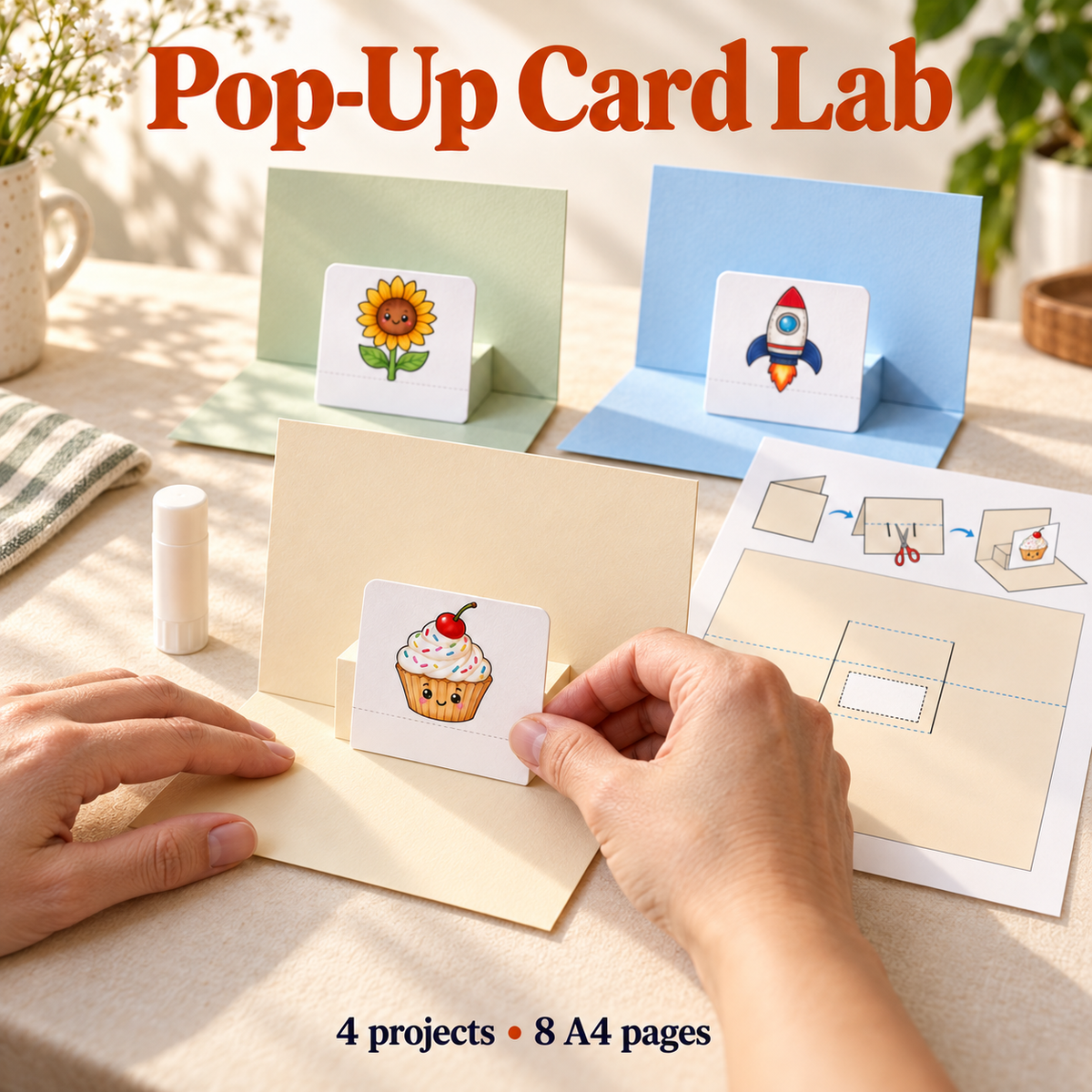 Pop-Up Card Lab - 4 Wordless Craft Activities