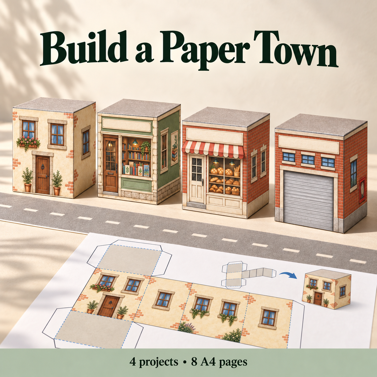 Build a Paper Town - 4 Wordless Craft Activities