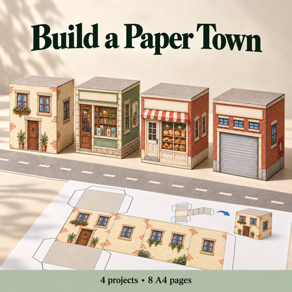 Build a Paper Town - 4 Wordless Craft Activities
