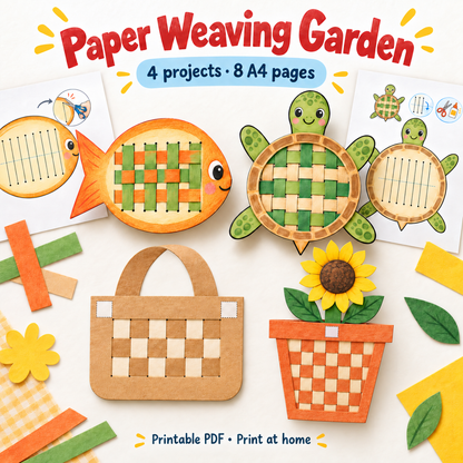 Paper Weaving Garden - 4 Wordless Craft Activities