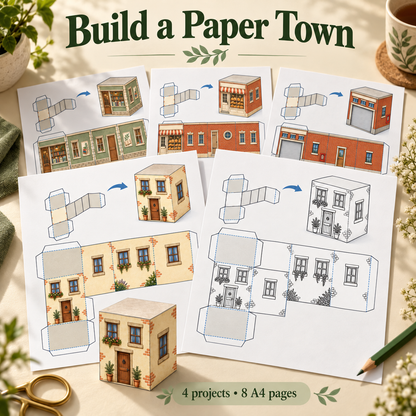 Build a Paper Town - 4 Wordless Craft Activities