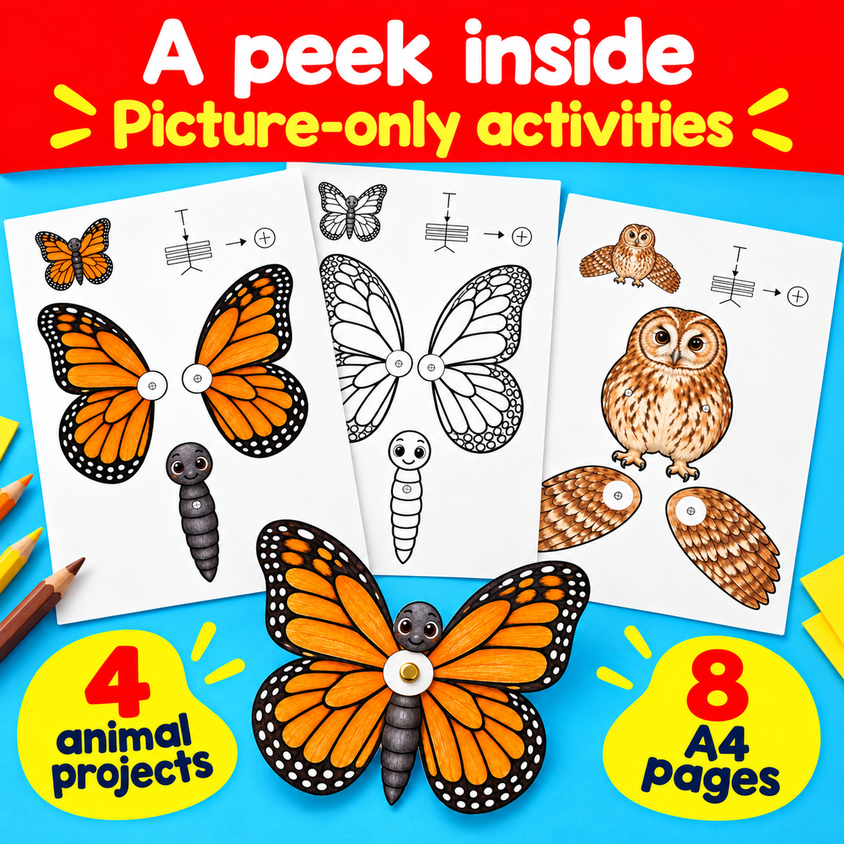 Moving Animal Workshop - 4 Wordless Craft Activities