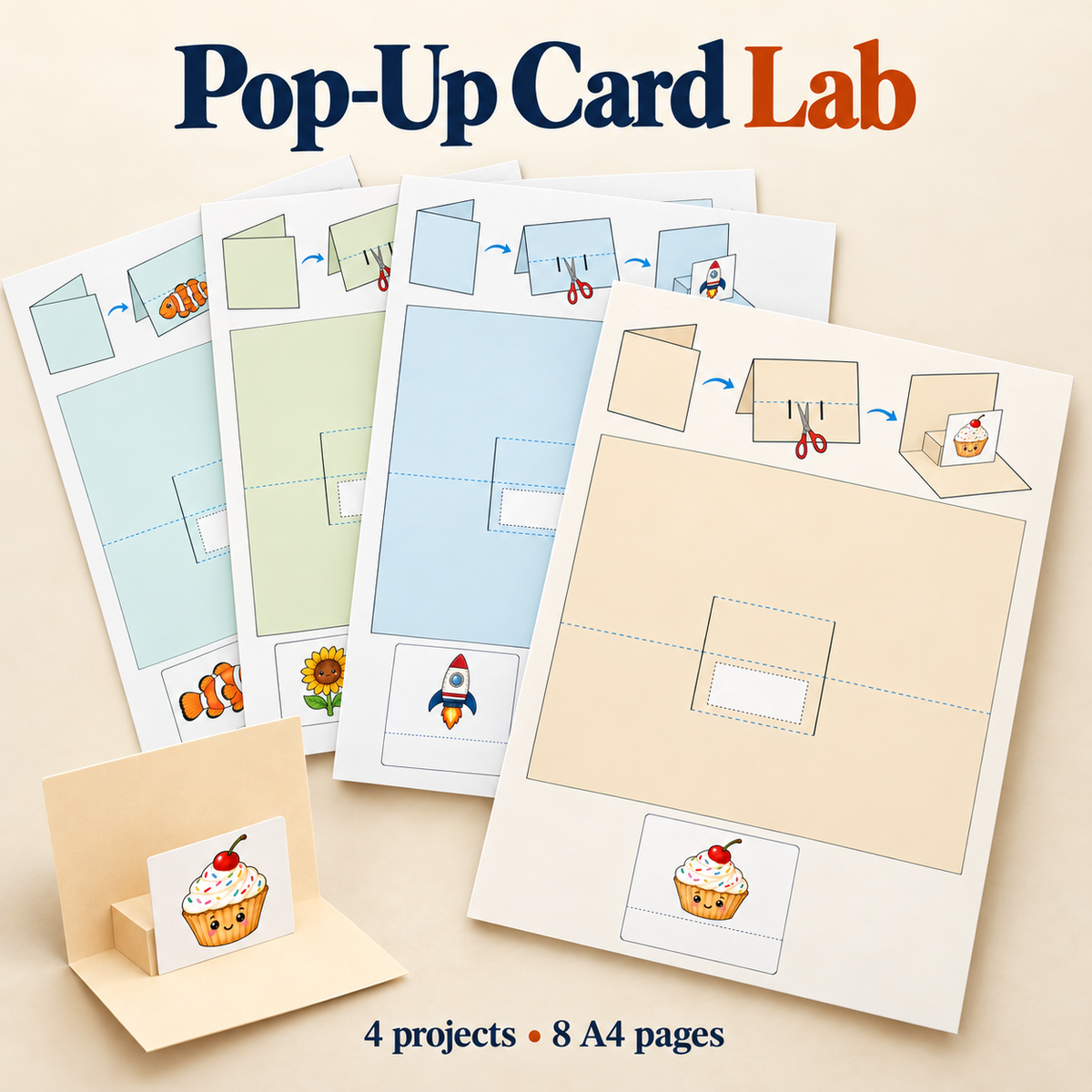 Pop-Up Card Lab - 4 Wordless Craft Activities