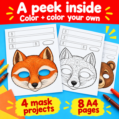 Woodland Mask Party - 4 Wordless Craft Activities