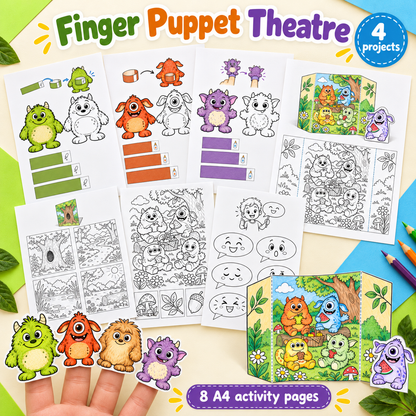 Finger Puppet Theatre - 4 Wordless Craft Activities