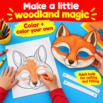 Woodland Mask Party - 4 Wordless Craft Activities