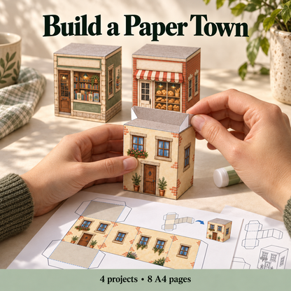 Build a Paper Town - 4 Wordless Craft Activities