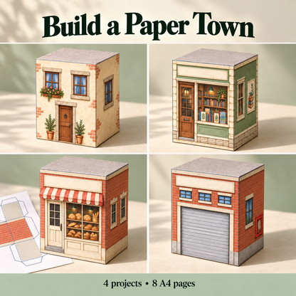 Build a Paper Town - 4 Wordless Craft Activities