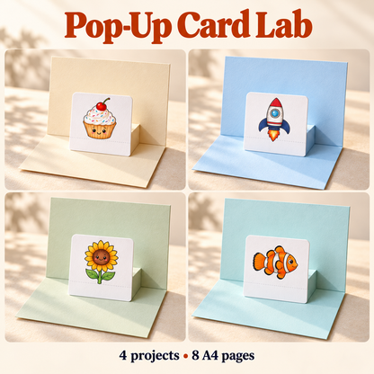 Pop-Up Card Lab - 4 Wordless Craft Activities