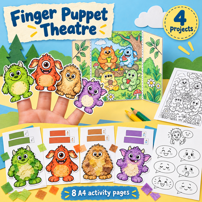 Finger Puppet Theatre - 4 Wordless Craft Activities